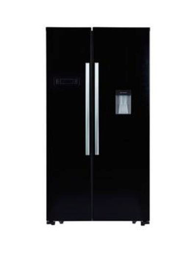 Swan Sr8100B American-Style Fridge Freezer - Black